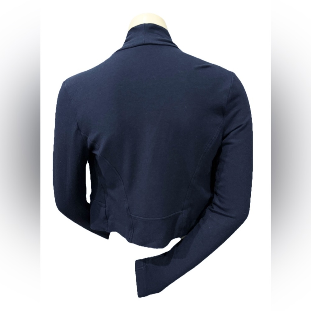 Cabi Navy Cropped Knit Open Front Blazer Jacket | Style 5153 | Small - Picture 2 of 9